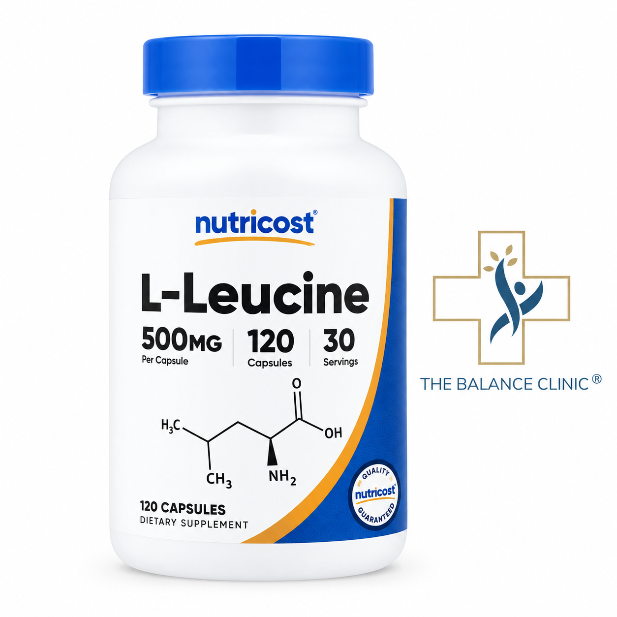 Nutricost L-Isoleucine 500 mg — 240 capsules — cover